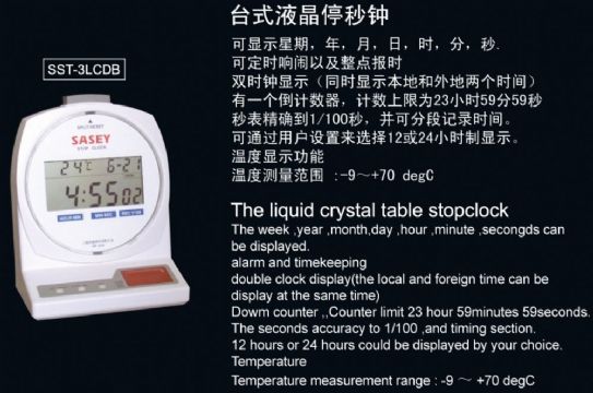 点击查看详细信息<br>标题：SST-3LCDB台式液晶停秒钟 阅读次数：1723